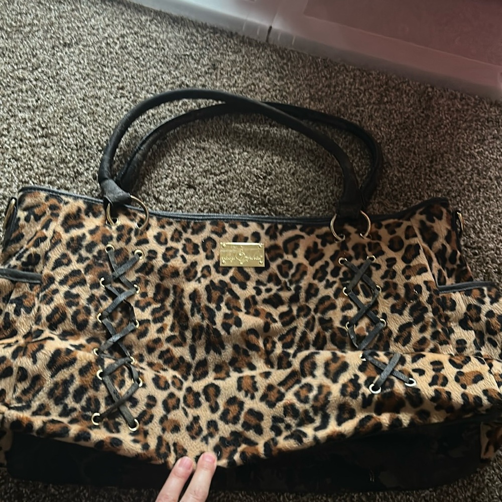 Baby phat cheetah bag some wear on leather
